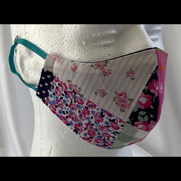 Patchwork Llama Face Mask - Picture 2 of 3